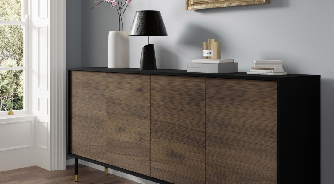 SHERWOOD black mat with Catania oak