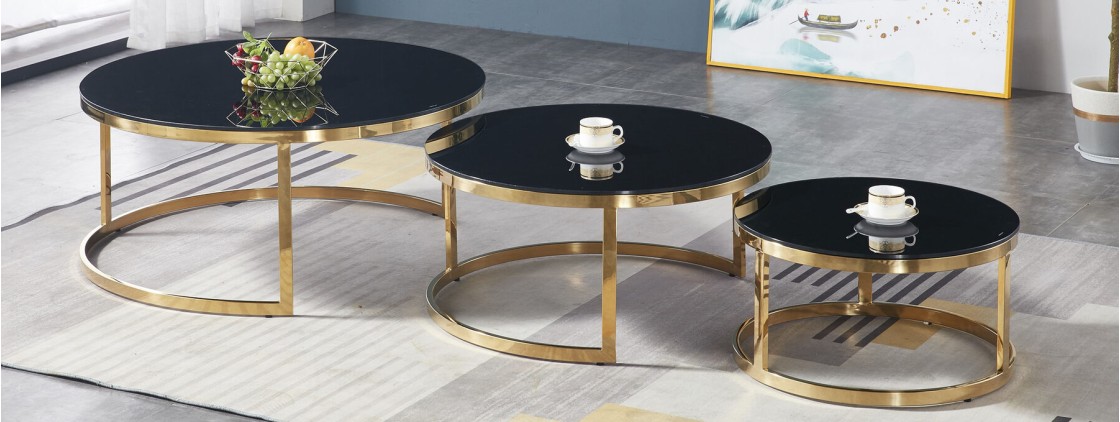 Glass coffee tables