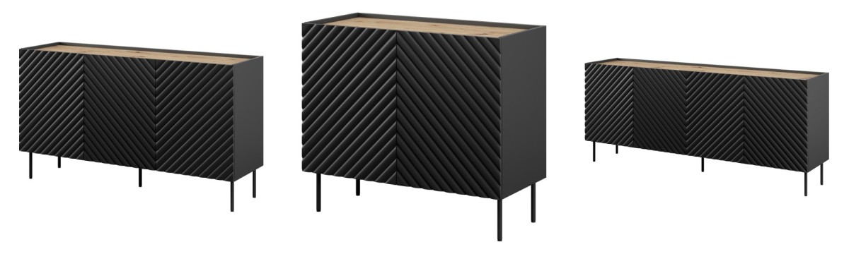 ONDA black with artisan oak