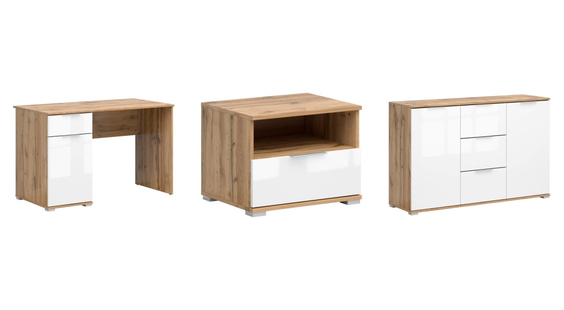 ZELE wotan oak with white high gloss