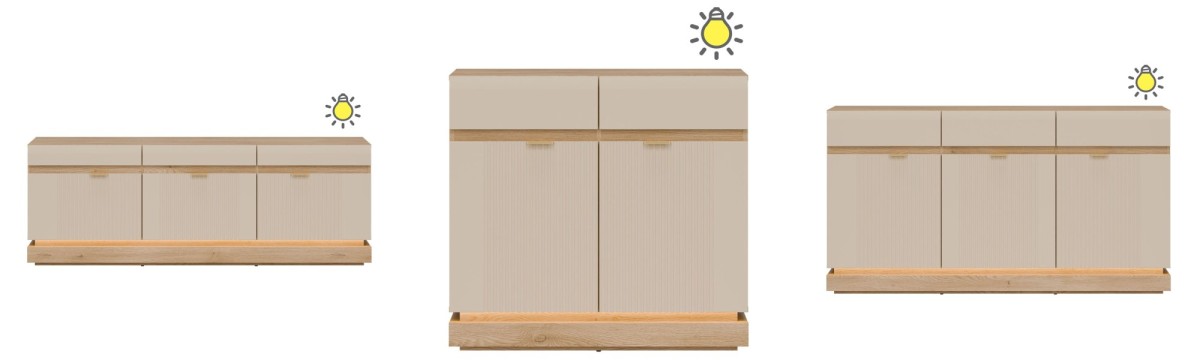 MILTON cremona torro oak with cashmere matt fronts