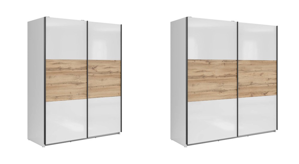 TETRIX white high gloss with wotan oak