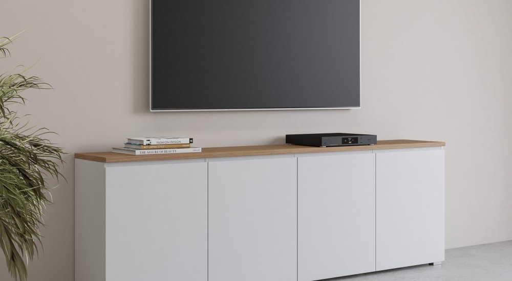 MODO white with mauvella oak