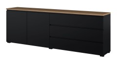 MODO black onyx with mauvella oak