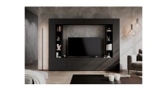 AURA graphite black with wood grain