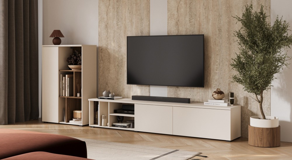 ONTARIO Helvetia cashmere with Burdeo walnut