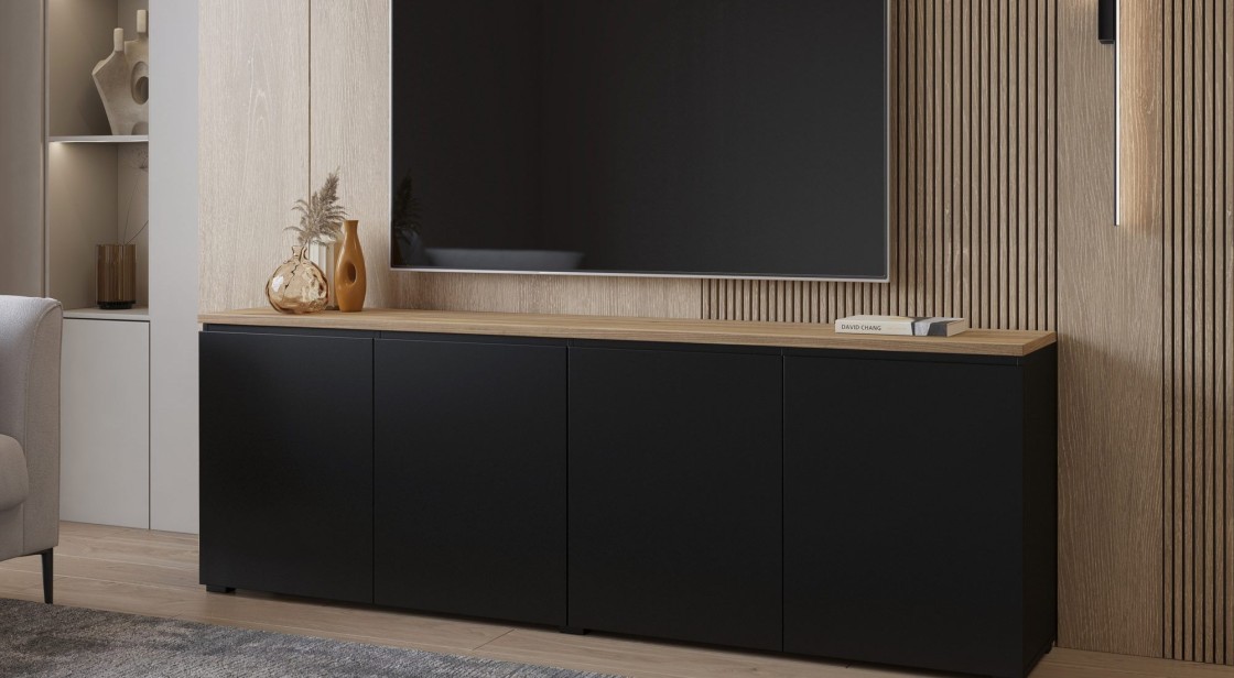 MODO black onyx with mauvella oak