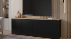 MODO black onyx with mauvella oak