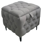 Velvet fabric pouffe