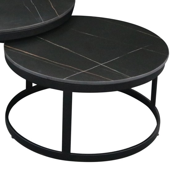 Coffee Table Tali Black Stone 60 32, Black Stone Outdoor Coffee Table