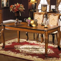 brown dining table chairs