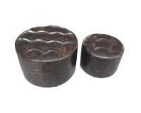 Set of 2 round poufs, model 6012 Furniture, Sectional Sofas, Poufs image