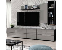 TV тумба HELIO Grey 41 Мебель, Бюджетная мебель, Корпусная мебель, Модульная мебель, Телевизионные тумбы (TV), Комоды, Тумбы и комоды, Коллекция HELIO Grey