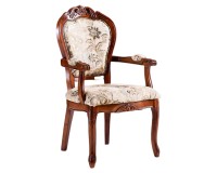 כיסא עץ  צבע לבן בסגנון קלאסי 308A. ריהוט, שולחנות וכסאות, כסאות, כסאות עץ.