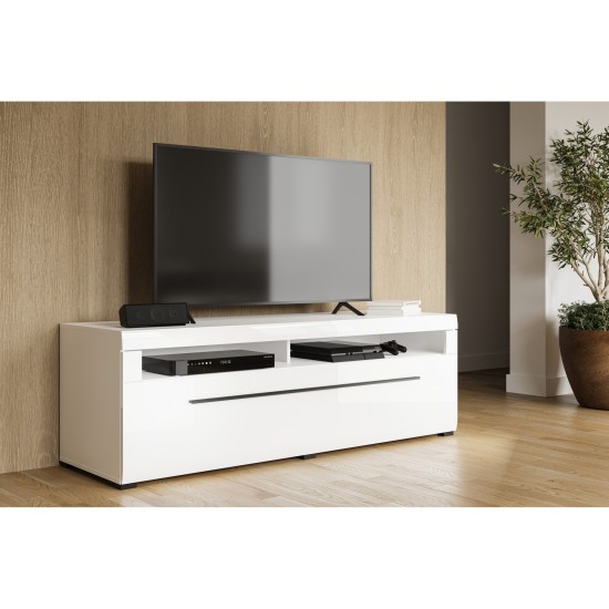שידת טלוויזיה לסלון TULSA White 40