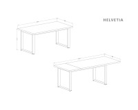 Раскладной обеденный стол HALLE 92