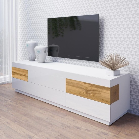 TV Stand SILKE White 40 Furniture, Budget Furniture, Organizational Furniture, Modular Furniture, TV Stands, Chest Of Drawers, Collection SILKE, Collection SILKE White image