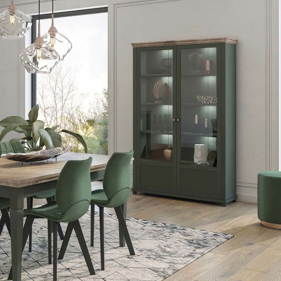 Showcase EVORA Green 13 Furniture, Budget Furniture, Organizational Furniture, Modular Furniture, Showcases, Showcases For The Living Room, Collection EVORA, Collection EVORA Green image