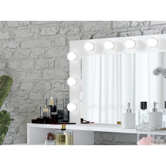 Туалетный столик DIVA с зеркалом и подсветкой