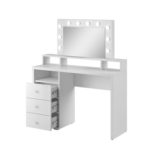 שולחן איפור DIVA עם מראה ותאורה. ריהוט, רהיטים זולים, ריהוט ארגוני, שולחנות איפור.