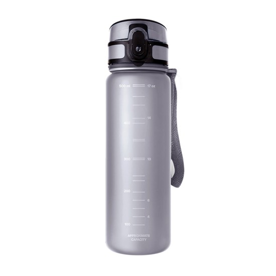 בקבוק עם פילטר לטיהור מים דגם AQUAPHOR CITY ל-0.5 ליטר, צבע אפור. מסננים Aquaphor, מערכות טיהור וסינון מים, בקבוק מסנן מים.