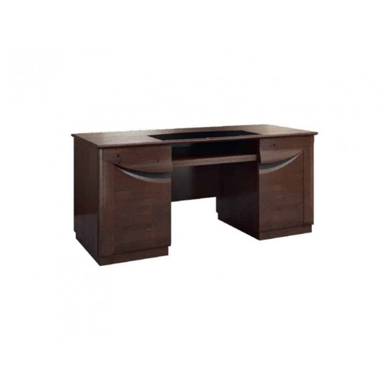 Large Desk BARI with a shelf - solid oak image