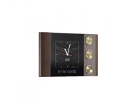 Clock with Weather Station BARI solid oak Furniture, Luxury Furniture, Collection BARI, Clocks, Collection BARI Living Room, Collection BARI Office image