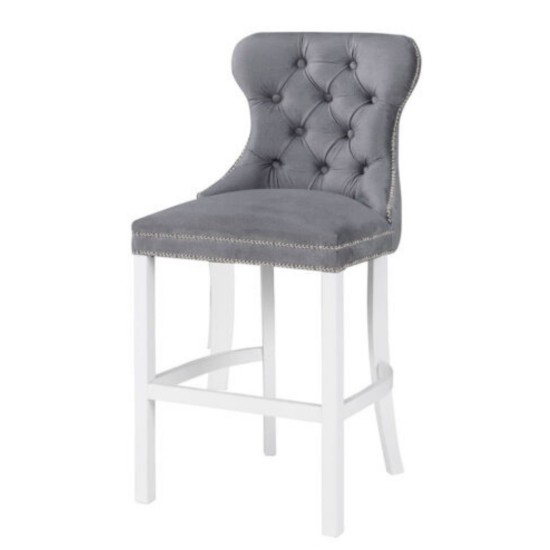 grange bar stool grey leather