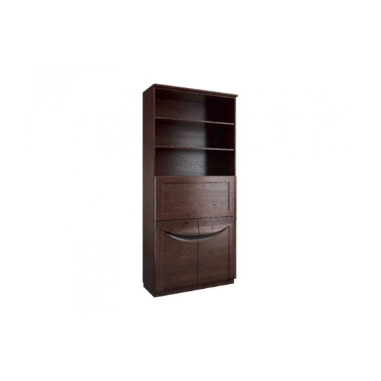 Dual Display Cabinet with Drink section BARI - solid oak Furniture, Showcases For The Living Room, Office Furniture, Luxury Furniture, Collection BARI, Collection BARI Office image