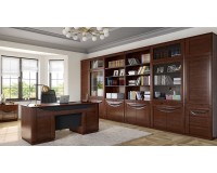 Dual Display Cabinet with drawers BARI - solid oak Furniture, Showcases For The Living Room, Office Furniture, Luxury Furniture, Collection BARI, Collection BARI Office image