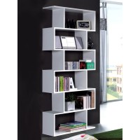 ATHENA Tall Open Bookcase (White)
