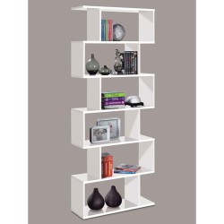 ATHENA Tall Open Bookcase (White)