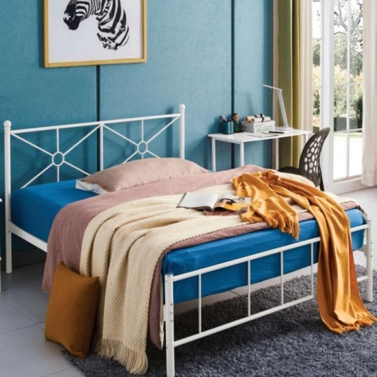 One and a half Metal Bed Dvora 120/190 Furniture, Budget Furniture, Bedroom Furniture, Beds, Metal beds image