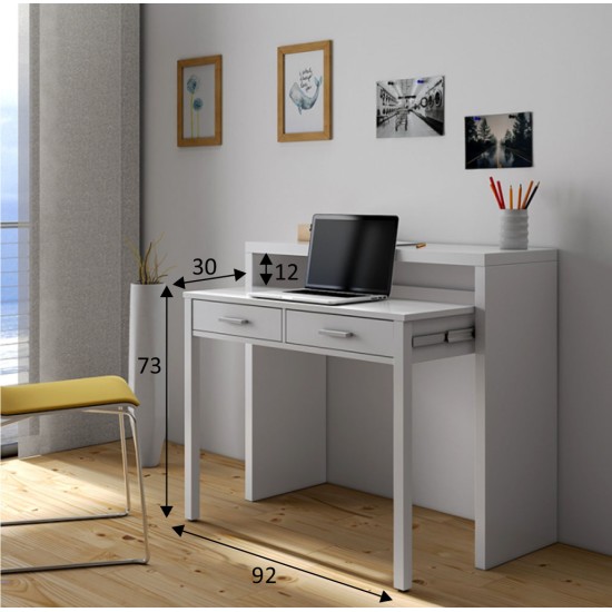 שולחן עבודה מתכוונן - CONSOLA-2. ריהוט, רהיטים זולים, ריהוט ארגוני, שולחנות מחשב וכתיבה, שולחנות מחשב וכתיבה, ריהוט להרכבה עצמית (D.I.Y).