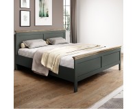 Double bed EVORA Green 32 Furniture, Budget Furniture, Bedroom Furniture, Beds, Collection EVORA, Wooden beds, Collection EVORA Green Bedroom image