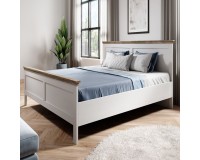 Двуспальная кровать EVORA White 32 Мебель, Бюджетная мебель, Мебель для спальни, Кровати, Коллекция EVORA, Кровати деревянные, Коллекция EVORA White спальня