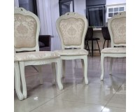 Wooden chair in a classic style, milky color Furniture, Tables and Chairs, Chairs, Wooden Chairs, Fabric chairs, Fast Delivery, ROSEWOOD Furniture image