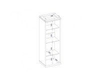 Hanging glass cabinet with lighting VERANO Furniture, Showcases, Classic Furniture Wall Units, Showcases For The Living Room, Luxury Furniture, VERANO Collection image