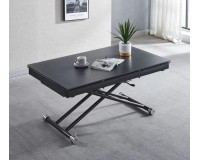 Стеклянный стол трансформер, цвет серый, длина 120 см