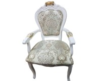 כיסא עץ  צבע לבן בסגנון קלאסי 308A. ריהוט, שולחנות וכסאות, כסאות, כסאות עץ.