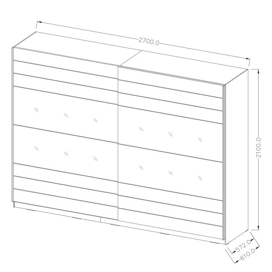 Wardrobe GALAXY - San Remo 59 Furniture, Bedroom Furniture, Wardrobe Closets, Modular Furniture, Armoires & Wardrobe Closets, Sliding Doors Closet, Bedroom GALAXY image