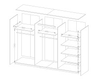 Wardrobe GALAXY - San Remo 59 Furniture, Bedroom Furniture, Wardrobe Closets, Modular Furniture, Armoires & Wardrobe Closets, Sliding Doors Closet, Bedroom GALAXY image