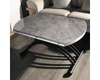 Round table with gray marble top image