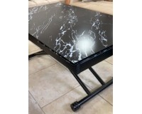 Glass Table Transformer, marble color, length 120 cm Furniture, Transforming Tables, Tables and Chairs, Glass Tables, Tables image