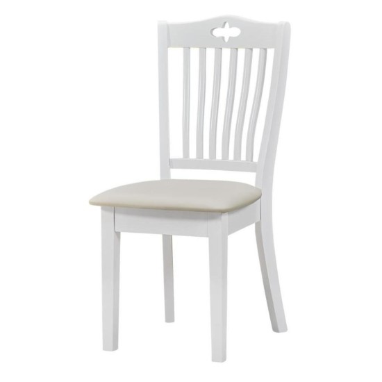 White wooden chair white color Furniture, Tables and Chairs, Chairs, Wooden Chairs image