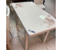 Small glass dining table cream-colored Furniture, Tables and Chairs, Glass Tables, Tables image