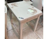 Small glass dining table cream-colored Furniture, Tables and Chairs, Glass Tables, Tables image