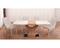 Wooden dining table, length 140 cm image