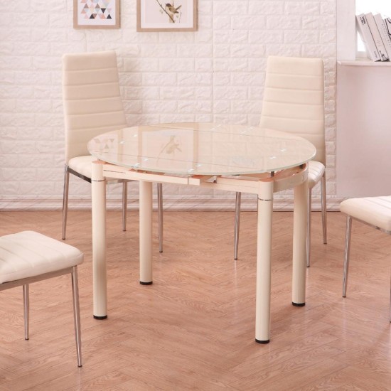 Round table with glass top, diameter 98 cm image