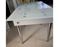 Dining table with glass top image